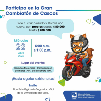 Cambiat&oacute;n de cascos, mi&eacute;rcoles 22 de abril